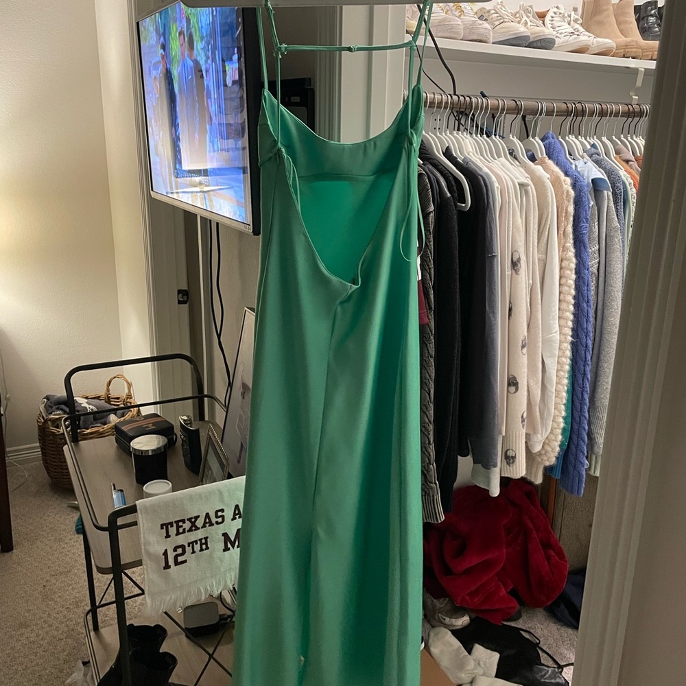 Light green Zara open back Dress